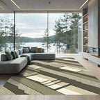 Monochromatic Geometric Stepped Motif Rug