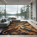Celestial Golden and Silver Scorpion Duo Rug