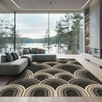 Art Deco Gray Archway Composition Rug