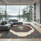 Enchanting Garden Arch Rococo Floral Rug