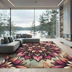 Vintage Rose Petal Medallion Rug