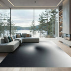 Minimalist Monochrome Abstract Gradient Flow Rug