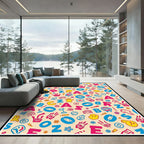 Playful Alphabet And Hand Doodle Rug