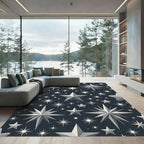 Cosmic Starry Night Silver Rug