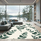 Eucalyptus Sprig Cream Botanical Arrangement Rug