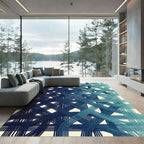 Deep Blue Intertwined Cord Rug