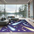 Cosmic Radiant Shooting Star Night Sky Rug