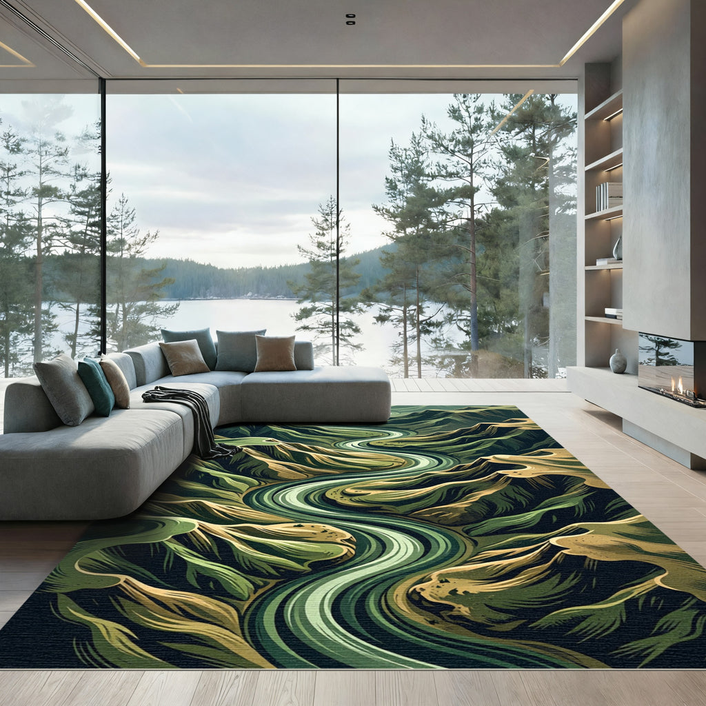 Green River Valley Landscape Rug