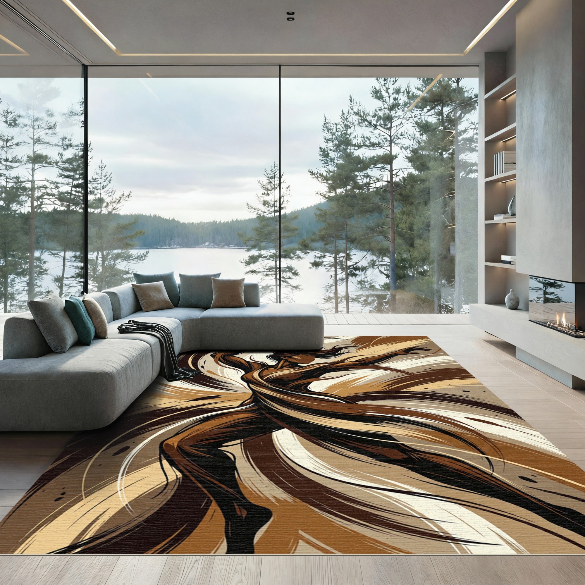 Grounded Dancer Earthy Swirl Rug