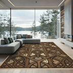Gothic Bronze Archway Celestial Starry Accent Rug