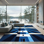 Naval Blue Radiant Lighthouse Stripe Rug