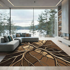 Abstract Earthy Branching Root Rug