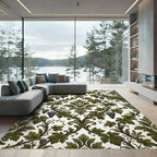 Vineyard Grapes Scrolling Damask Rug