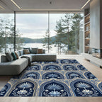 Blue Lotus Archway Garden Rug