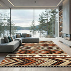 Earthy Southwestern Chevron Arrow Stripe Rug