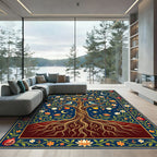 Celestial Tree of Life Birds Pomegranates Rug