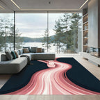 Dancing Pink Ballet Slipper Swirl Rug