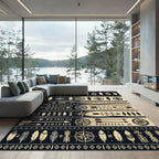 Navajo Feathers Compass Arrows Rug