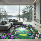 Whimsical Garden Arch Flower Bloom Rug