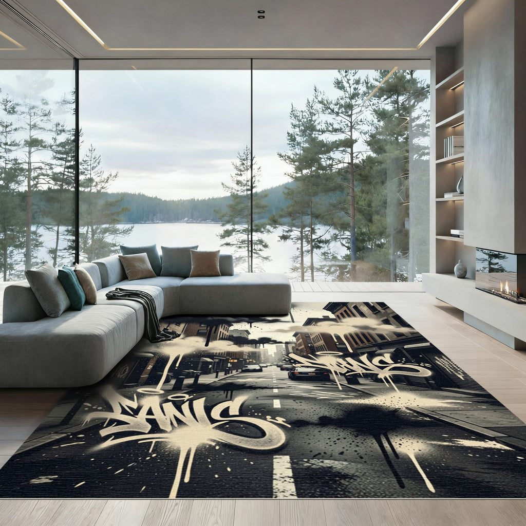Urban Graffiti Street Art Rug