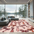 Rose Pink Ties and Bows Rug