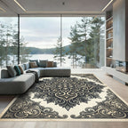 Vintage Ornate Acanthus Scrollwork Rug