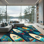 Tropical Surf Nautical Ocean Art Rug