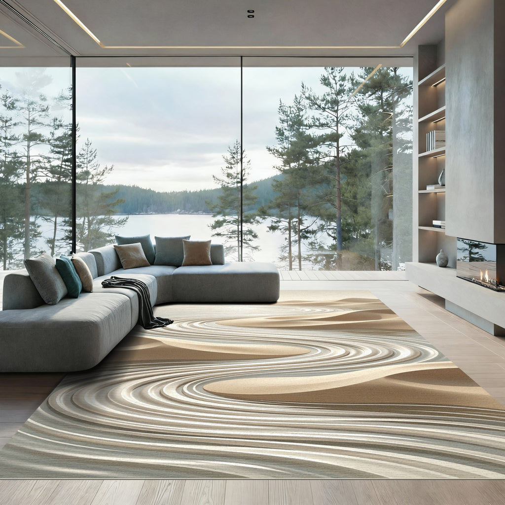 Sandy Dunes Water Ripples Rug