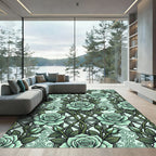 Mint Green Climbing Rose Trellis Rug