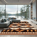 Earth Tone Geometric Southwestern Pyramid Rug