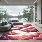 Crimson Swirl Cloudscape Vista Rug