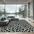 Sage Green Leopard Spot Animal Texture Rug