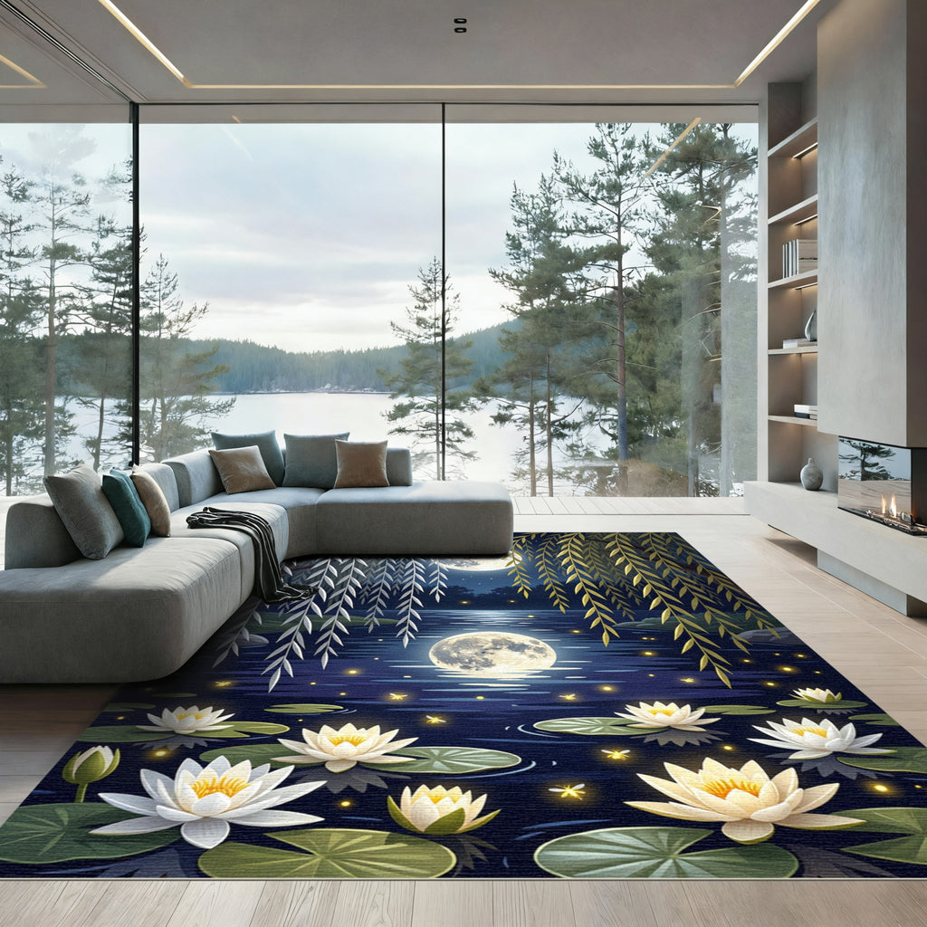 Lunar Willow Enchanted Pond Reflection Rug