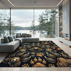 Bear Claws Paw Prints Medallion Rug