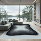 Monochromatic Gradient Layered Organic Rug