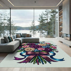 Dahlia and Carnation Botanical Bouquet Rug