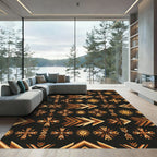 Earthy Celestial Sun Tribal Arrow Rug