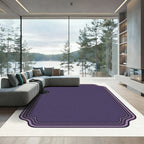 Deep Plum Layered Frame Rug