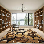 Earthy Serengeti Antelope Savanna Art Rug