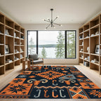 Geometric Ram Star Earthy Area Decor Rug