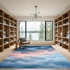 Stormy Clouds Swirl Sunset Hues Rug