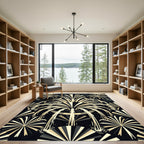 Art Deco Amber Fountain Burst Rug
