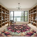 Vintage Rose Petal Medallion Rug