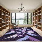 Sophisticated Purple Vineyard Grape Cluster Rug