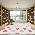 Sweet Pink Cotton Candy Dots Rug