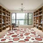 Terracotta Dot Abstract Confetti Wallpaper Rug