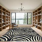 Bold Striped Zebra Herd Rug