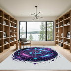 Celestial Alien Galaxy Sacred Geometry Rug