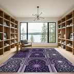 Purple Archway Medallion Intricate Floral Rug