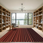 Crimson to Burgundy Vertical Lines Rug